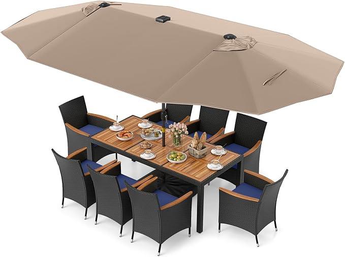 Tangkula 11 Pieces Patio Dining Set by TANGKULA