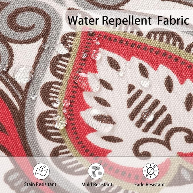 Magpie Fabrics Indoor/Outdoor Inflatable Stool Ottoman Pouf, Water Repellent - Image 4