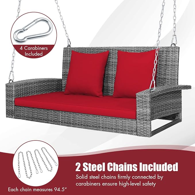 RELAX4LIFE 2-Person Porch Swing Bench - Image 5