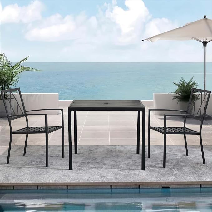 All-Weather 35.5" Square Outdoor Patio Table - Image 3