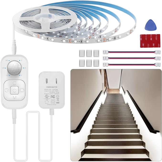 Motion Sensor Lights Indoor Plug-in LED Step Lights Strip by speycer