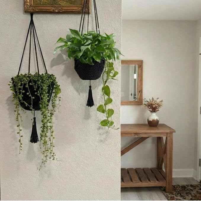 Shappy 1 Pack Jute Crochet Long Plant Hanger - Image 4