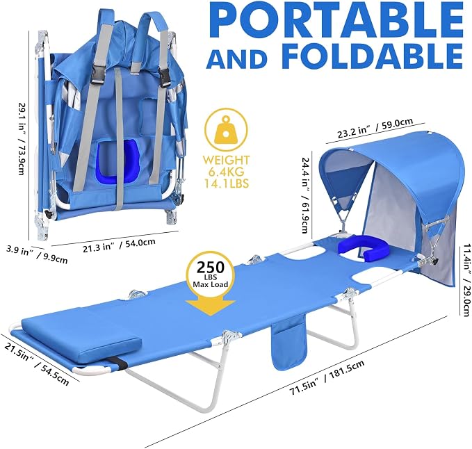 Backpack Beach Tanning Chair - Image 2