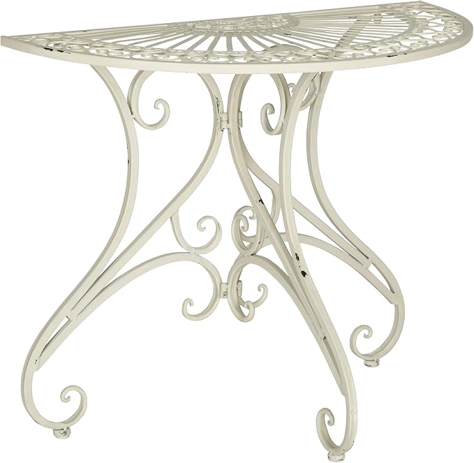 Safavieh Outdoor Collection Annalise Antique White Accent Table - Image 4