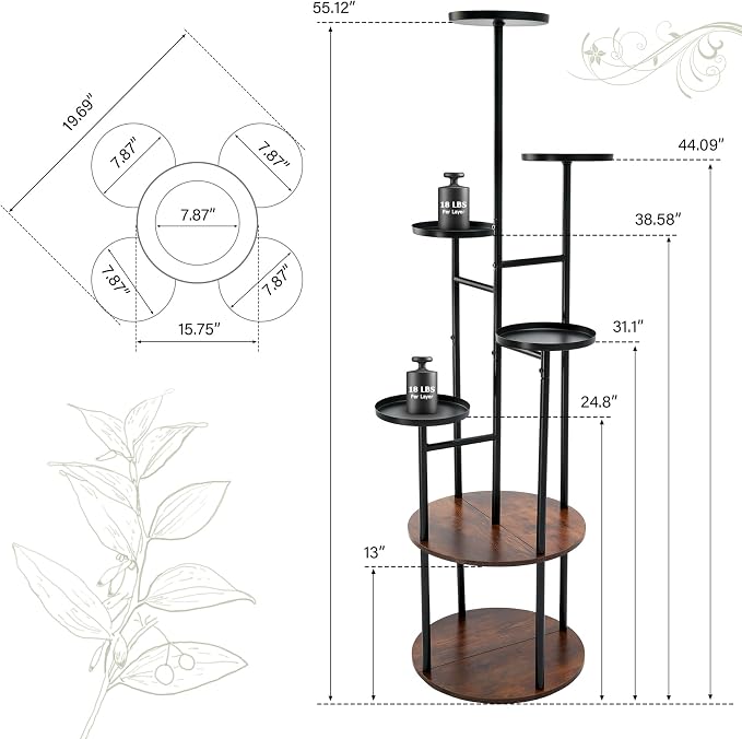 TC-HOMENY Plant Stand Indoor - Image 7