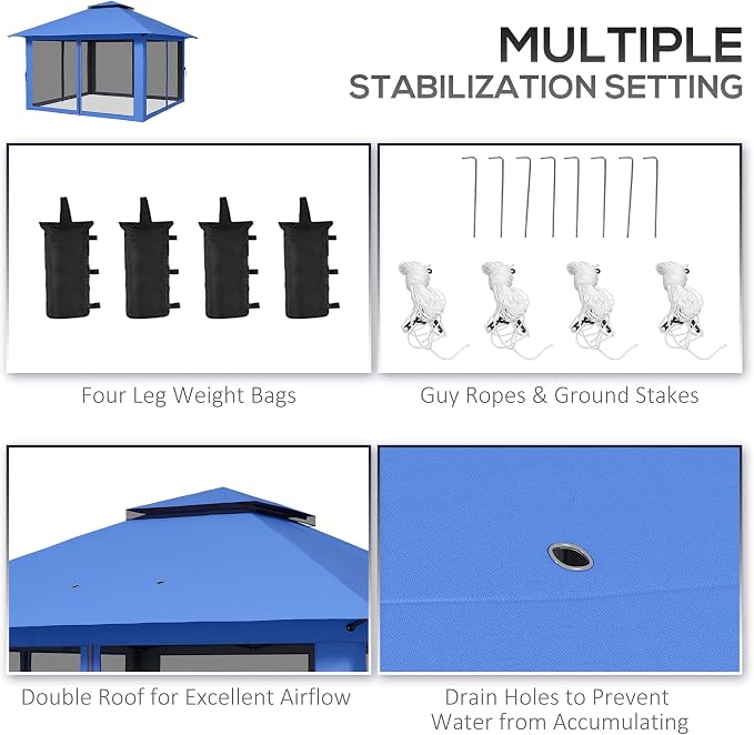 Outsunny 13' x 13' Pop Up Gazebo - Image 6