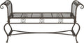 Safavieh Outdoor Collection Brielle Antique White Bench by SAFAVIEH