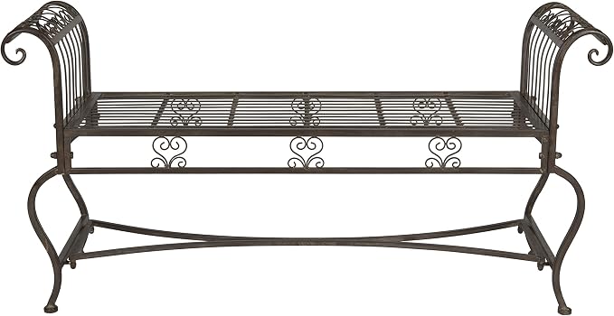 Safavieh Outdoor Collection Brielle Antique White Bench by SAFAVIEH