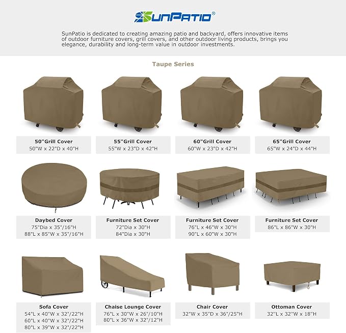 SunPatio Waterproof Patio Sofa Covers, Heavy Duty Outdoor Furniture Covers - Image 8
