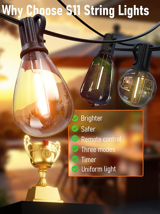 luckystyle 70FT LED Outdoor String Lights - Image 3