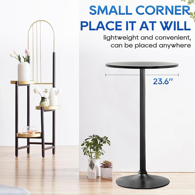 FDW Bistro Pub Table 2 Pack 40 Inch Height Cocktail Table Round Bistro Bar Table - Image 5