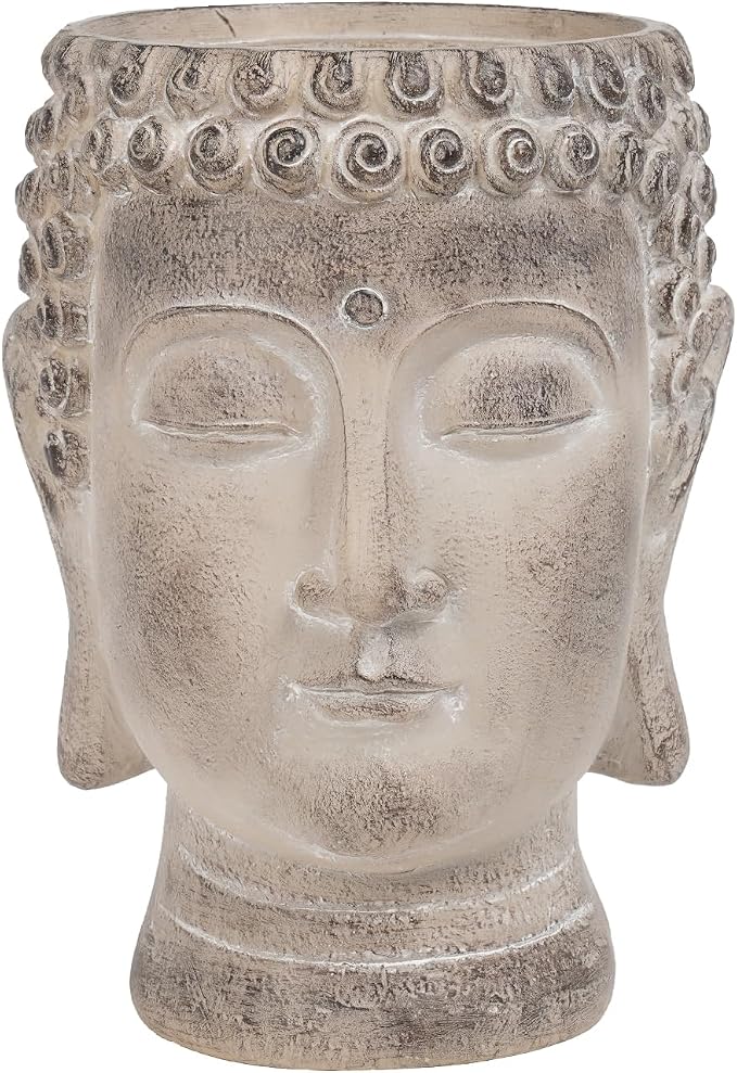 Buddha - Face Flower Pot - Head Planters - Garden Statue - Cactus Succulents - Image 2