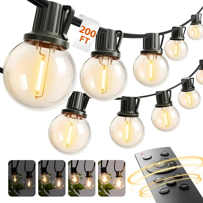 addlon Outdoor String Lights 200FT G40 by addlon