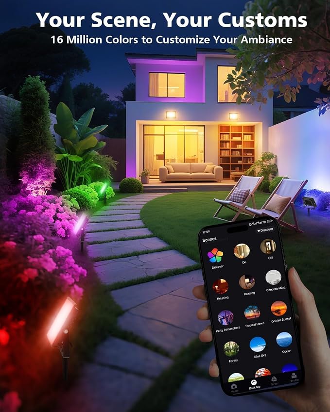 T-SUN Christmas Led Flood Light 60W, Outdoor Waterproof Color Changing Uplight - Image 2
