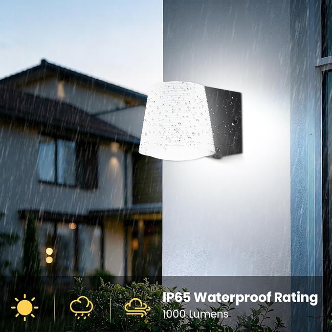 Outdoor Light Fixture, AC/Solar Hybrid Charging Porch Light Outdoor Dimmable - Image 8