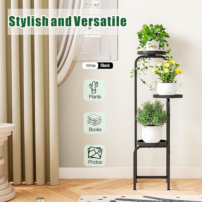Plant Stand Indoor Outdoor 3 Tier Metal Plant Shelf - Image 3