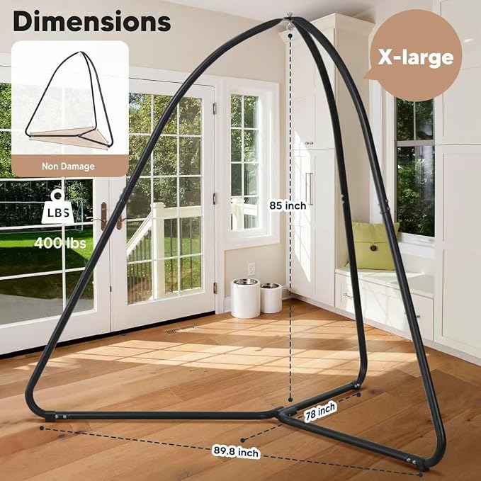 SUNCREAT Tripod Hanging Chair Stand – 400lbs Capacity, Heavy Duty Steel - Image 4