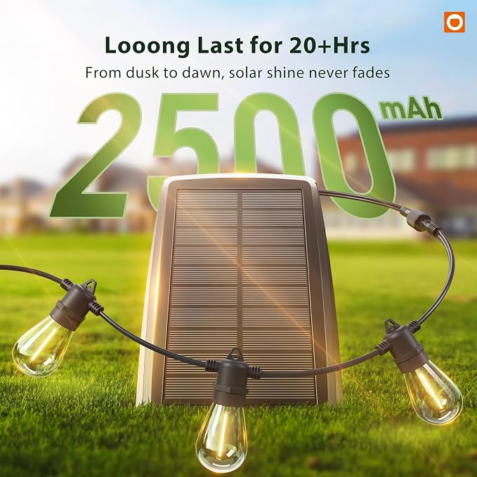 addlon 54FT Solar String Lights Outdoor Waterproof - Image 5