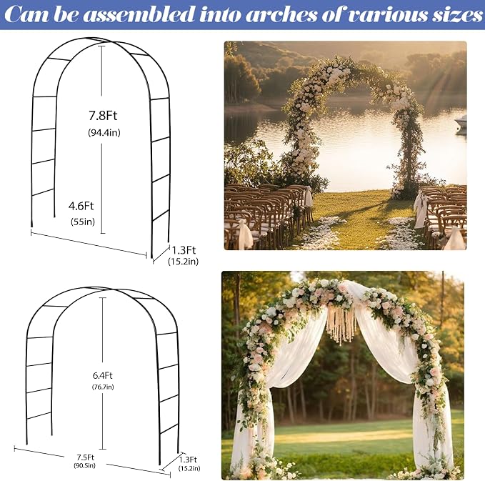 Metal Pergola Arbor Garden Arch - Image 2