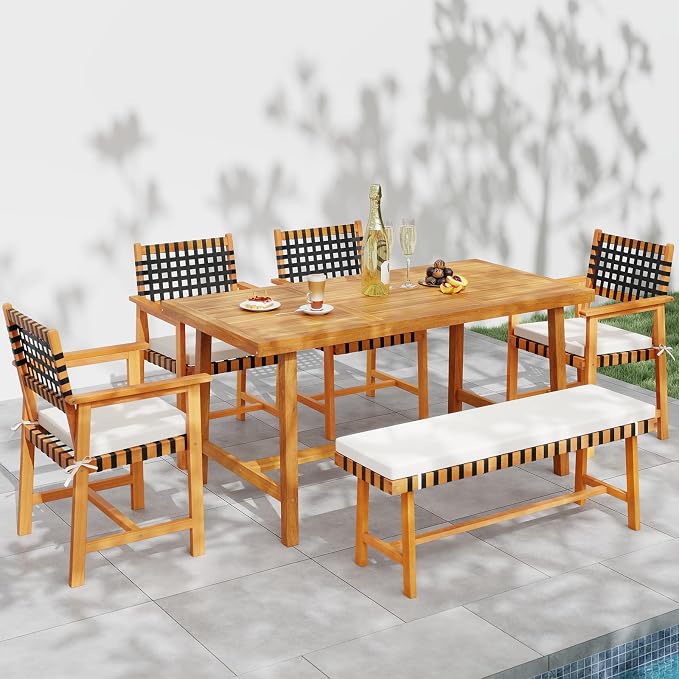 Tangkula 6 Piece Patio Dining Set - Image 2