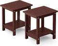 YEFU Outdoor Side Table for Patio: 16" HIPS Weather by YEFU