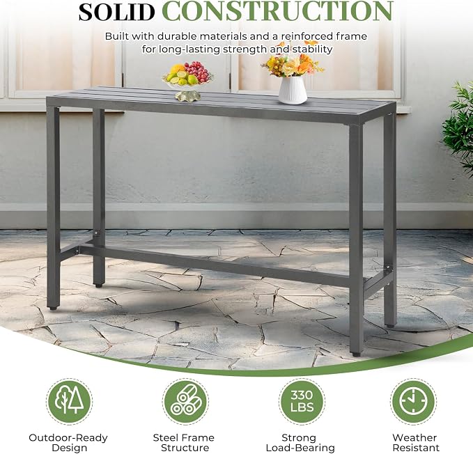 Outdoor Patio Counter Height Bar Table - Image 6