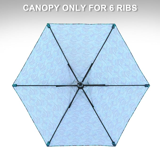 MASTERCANOPY Patio Umbrella 7.5 ft Replacement Canopy - Image 3