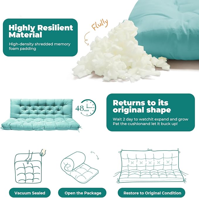 Porch Swing Cushions, Patio Swing Cushions Waterproof - Image 7
