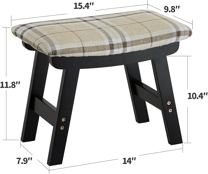 Foot Stool Ottoman Foot Rest Under Desk, Small Stool - Image 3