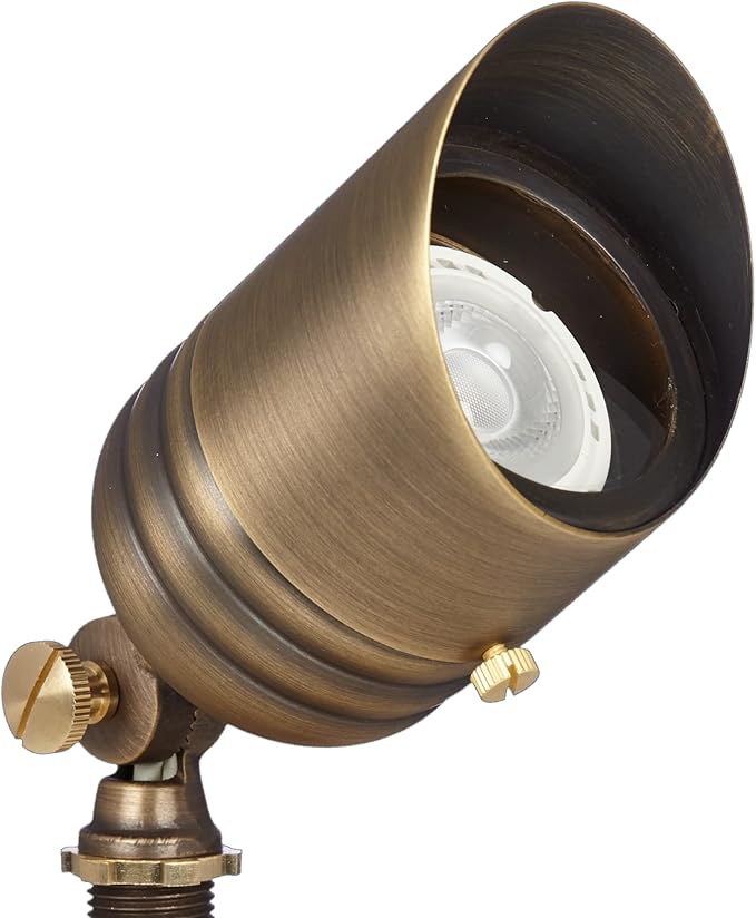 VOLT Fat Boy 12V Brass Outdoor Spotlight by VOLT