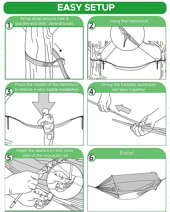 Sunyear Camping Hammock with Net - Image 7
