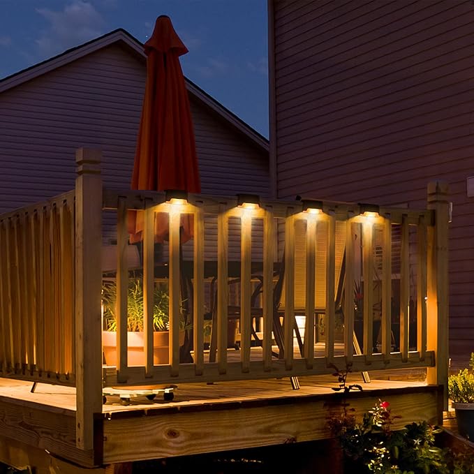 SOLPEX Solar Deck Lights 12 Pack, Waterproof Led Lights - Image 2