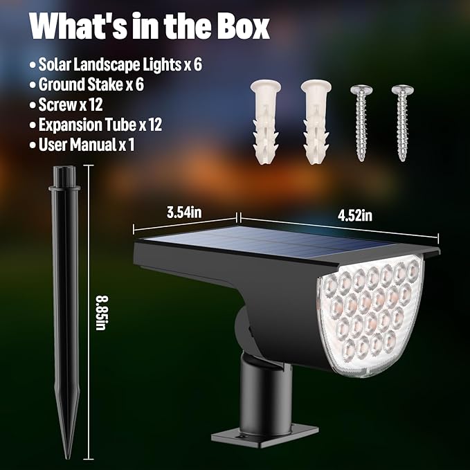 Solar Lights Outdoor Waterproof IP65, Solar Powered 76 LED 3 Lighting Modes - Image 6