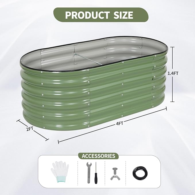 Galvanized Raised Garden Bed Outdoor- 2 Pcs Raised Beds - Image 6