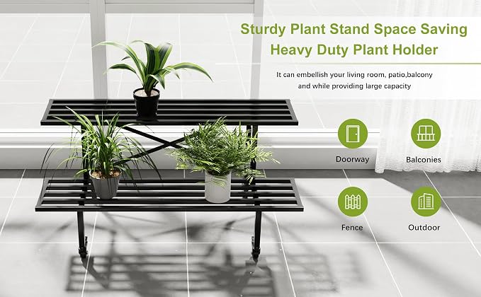 Zhongma 2 Tier Sturdy Metal Plant Stand - Image 5