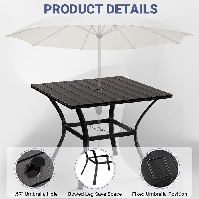 LEVELEVE 5 Piece Outdoor Patio Dining Set - Image 4