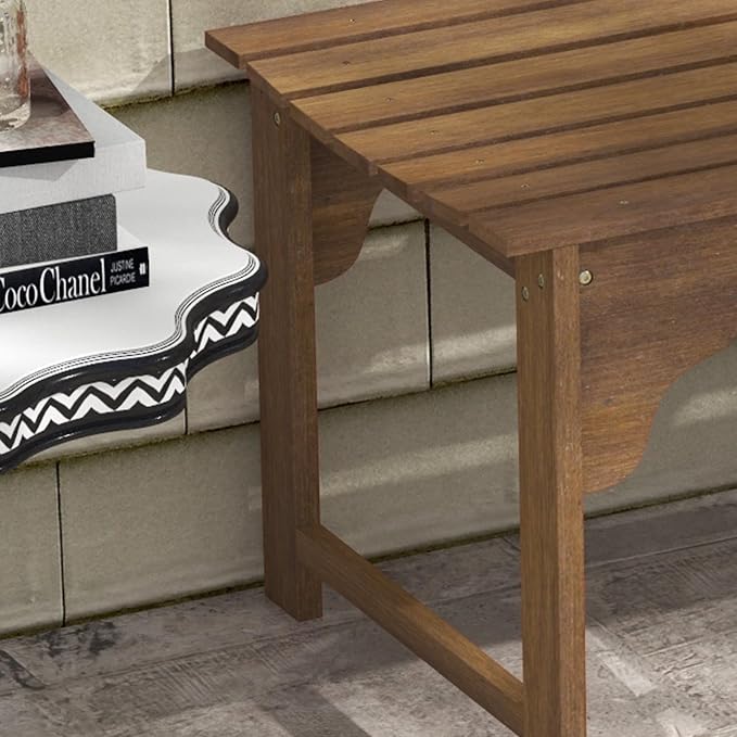 Outsunny Wooden Garden Bench, Outdoor Park Bench - Image 8