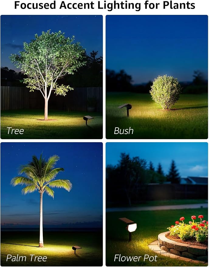 Lepro Solar Decorative Spot Lights 2 Pack, Warm White Accent Lights - Image 3