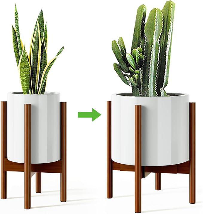 MUDEELA Plant Stand for Indoor Plants: Adjustable Width Fits 8–12 Inch Pots by MUDEELA