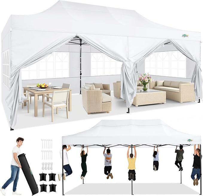 COBIZI 10x20 Heavy Duty Pop Up Canopy Tent by COBIZI