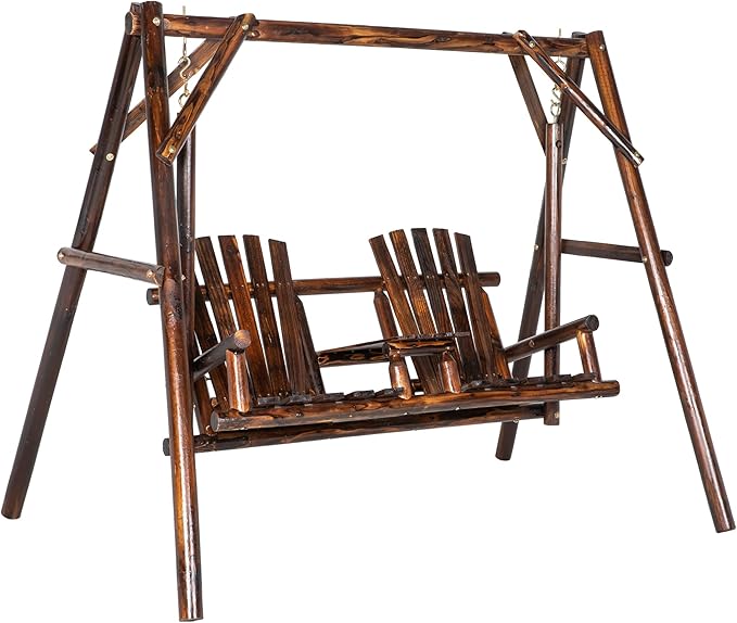 Outsunny Wooden Porch Swing by Outsunny