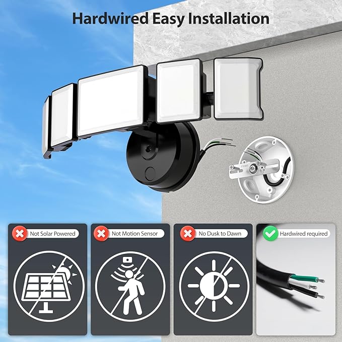 Olafus 130W Flood Light Outdoor, Switch Controlled 13000LM LED Security Light - Image 6