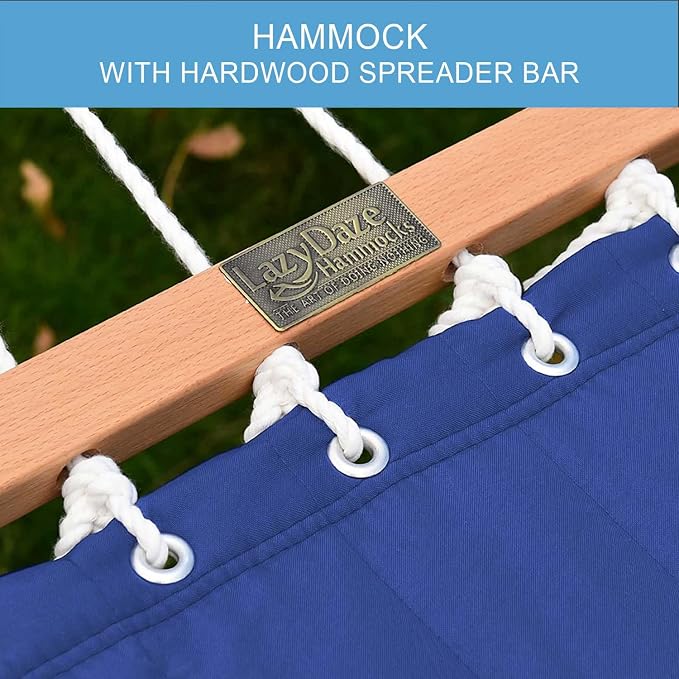 Lazy Daze Hammocks 12 FT Double Quilted Fabric Hammock - Image 5