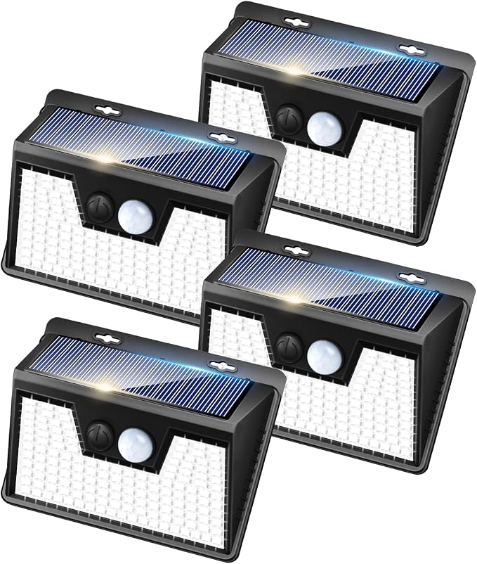 Peasur Solar Lights Outdoor Waterproof, 4 Pack 140LED Motion Sensor Light - Image 9