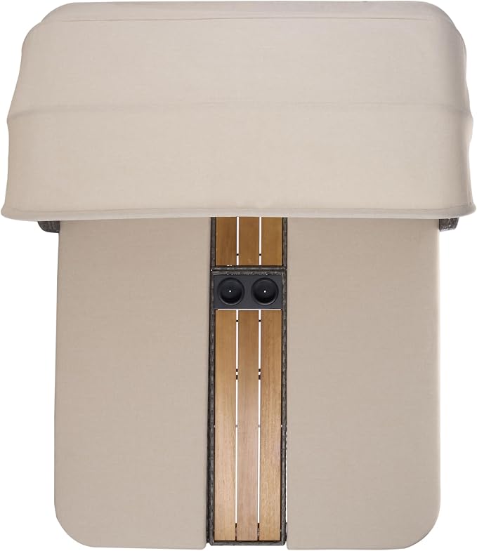 SAFAVIEH Outdoor Patio Furniture Collection – Victoria Grey Brown & Taupe - Image 5