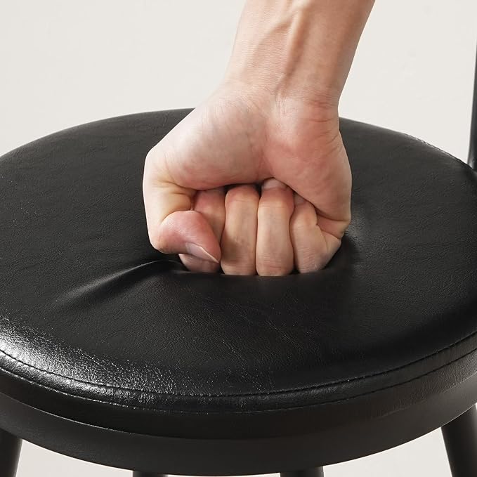 Bar Stools, Bar Chairs with Backrest and Footrest, Kitchen Stools with - Image 7