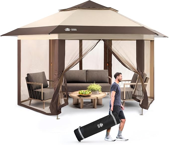 CROWN SHADES 13x13 Pop Up Gazebo by CrownShades
