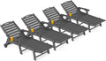 Ciokea Outdoor Lounge Chair Set of 4, All Weather Patio Chaise Lounge Chair by CIOKEA
