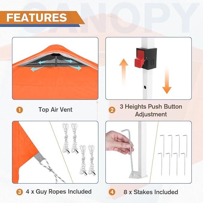 EAGLE PEAK Commercial Canopy 10x10 Pop Up Canopy Tent - Image 6