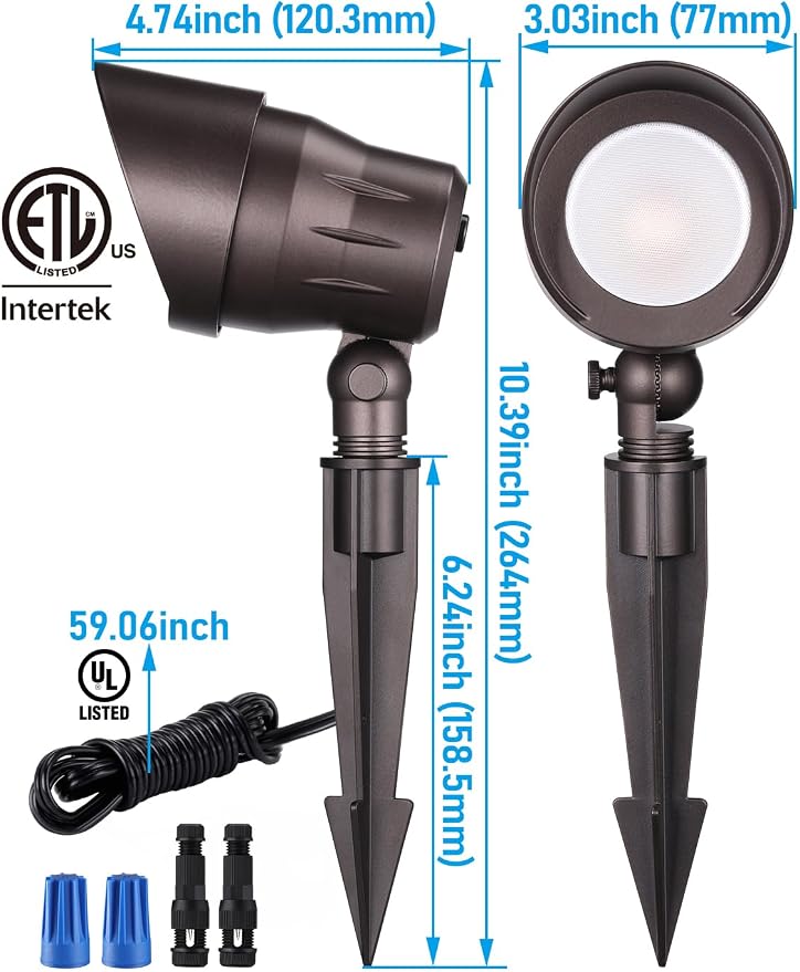 LEONLITE 8-Pack 5CCT Low Voltage LED Landscape Spotlight, Update - Image 8